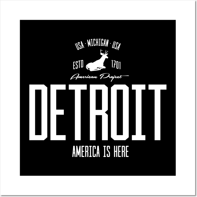 USA, America, Detroit, Michigan Wall Art by NEFT PROJECT